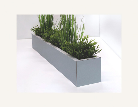 Donica podłużna / aluminiowa / szary / srebrny Donica podłużna / aluminiowa / szary / srebrny