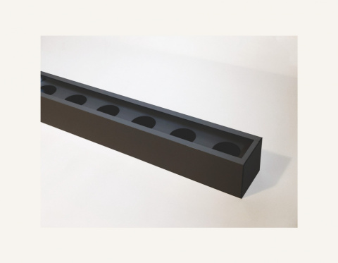 Donica podłużna z listwą aranżacyjną / aluminiowa / antracyt mat Donica podłużna z listwą aranżacyjną / aluminiowa / antracyt mat