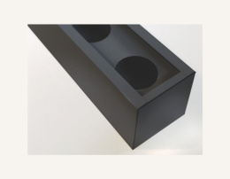 Donica podłużna z listwą aranżacyjną / aluminiowa / antracyt połysk