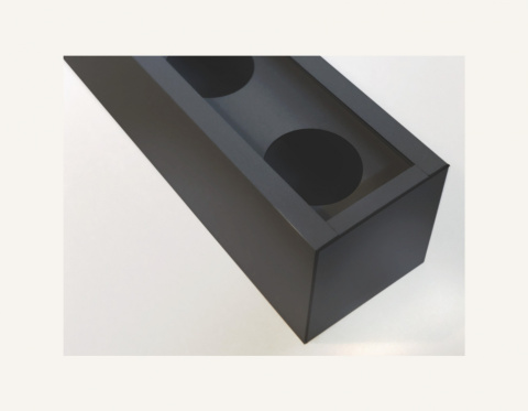 Donica podłużna z listwą aranżacyjną / aluminiowa / antracyt połysk Donica podłużna z listwą aranżacyjną / aluminiowa / antracyt połysk